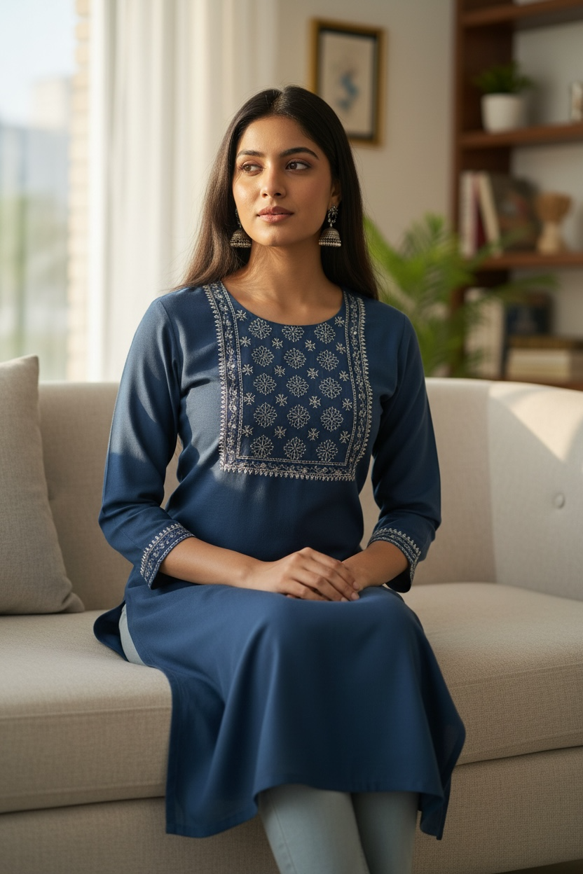Kurti New Fashion Women Kurti  Elegant Perfect for Festive, Casual