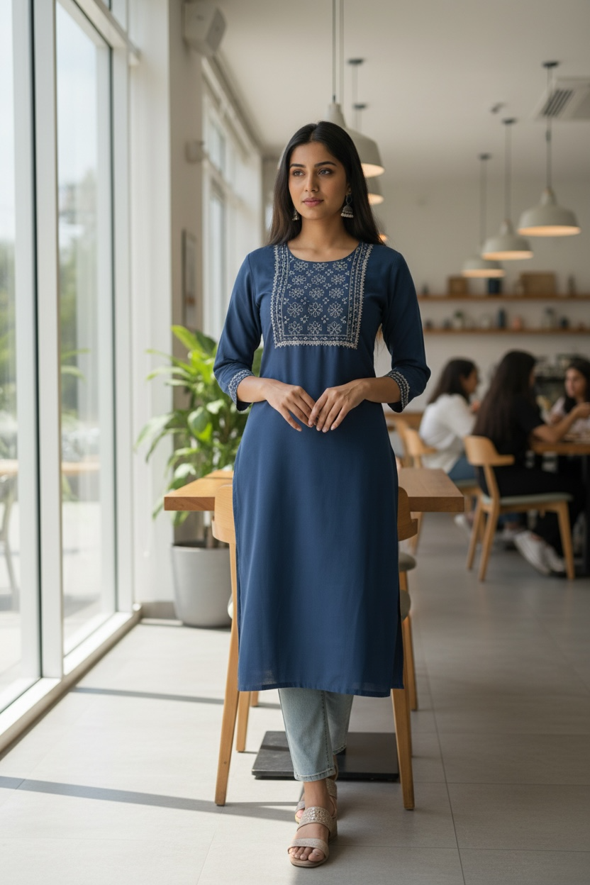 Kurti New Fashion Women Kurti  Elegant Perfect for Festive, Casual