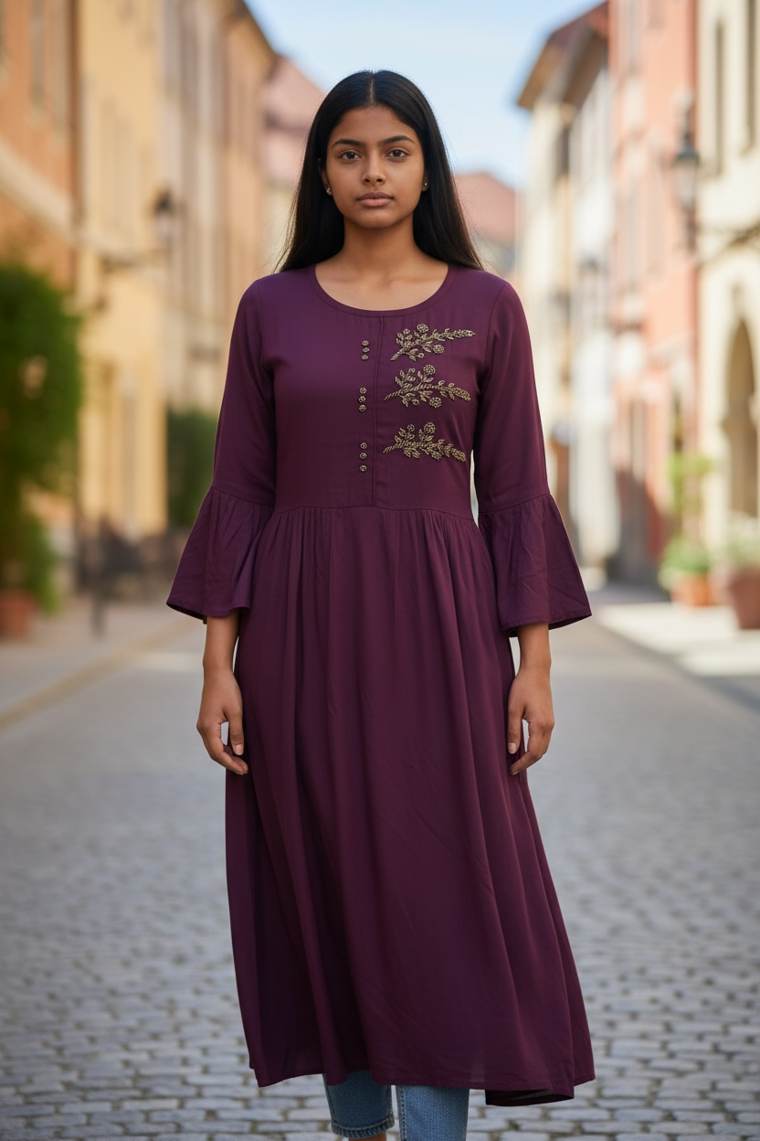 Kurti New Fashion Women Kurti  Elegant Perfect for Festive, Casual